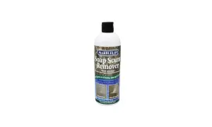 MarbleLife Soap Scum Remover bottle, showing how to remove soap scum from marble for a clean, shiny finish.
