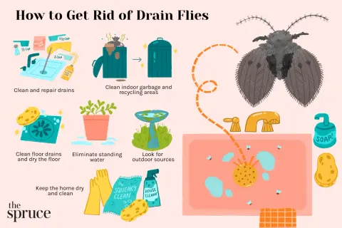 Learn how to get rid of drain flies by cleaning drains, garbage areas, and eliminating standing water. Keep your home dry and clean to prevent these pests.
