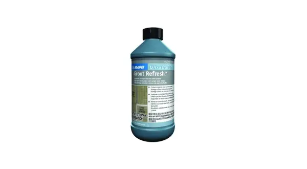 Bottle of Mapei UltraCare Grout Refresh, a product designed to help you refresh grout by coloring and sealing it.