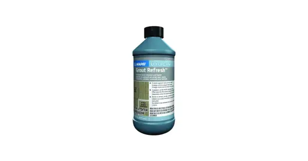 Bottle of Mapei UltraCare Grout Refresh, a product designed to help you refresh grout by coloring and sealing it.